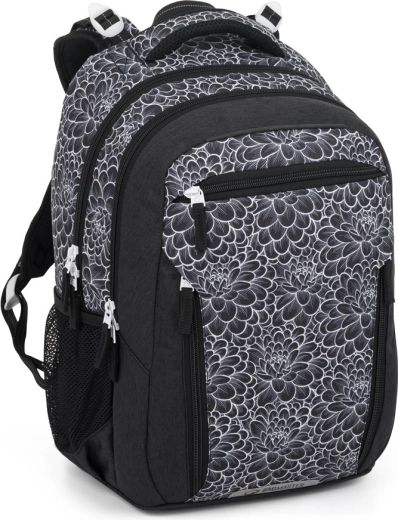 Bagmaster Porto schoolrugzak zwart-wit