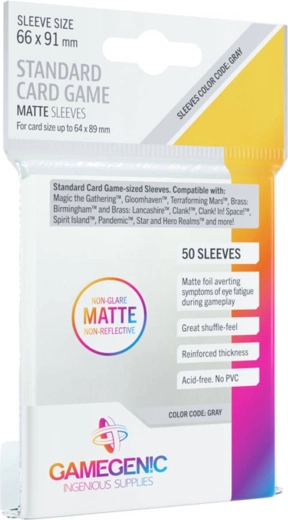 Gamegenic binnenste matte kaarthoezen (64 × 89 mm) – 50 stuks