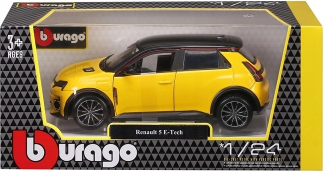 Bburago Renault 5 E-Tech electric geel 1:24