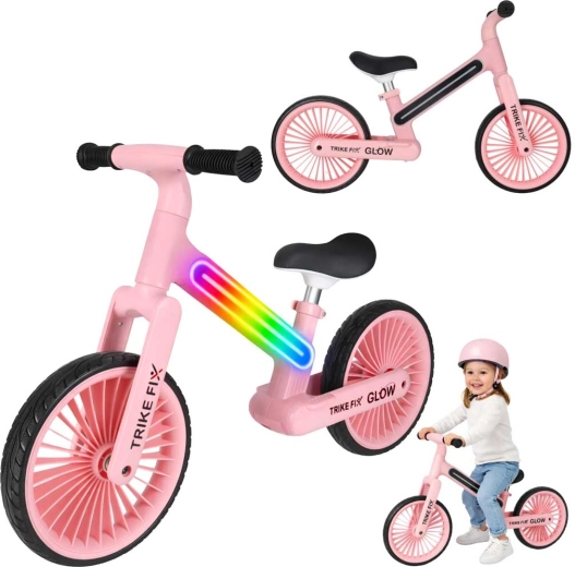 Loopfiets Trike Fix Glow LED – Roze