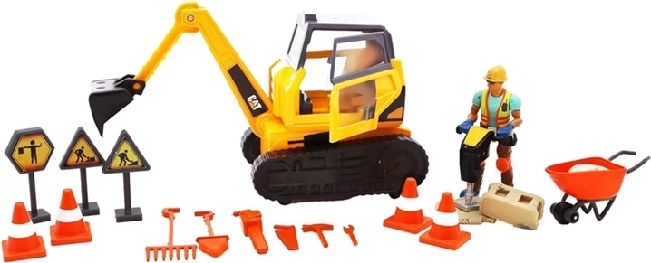 Werkersfiguur en rijke accessoires