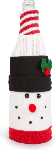 Kerstdecoratie voor fles 3D sneeuwpop