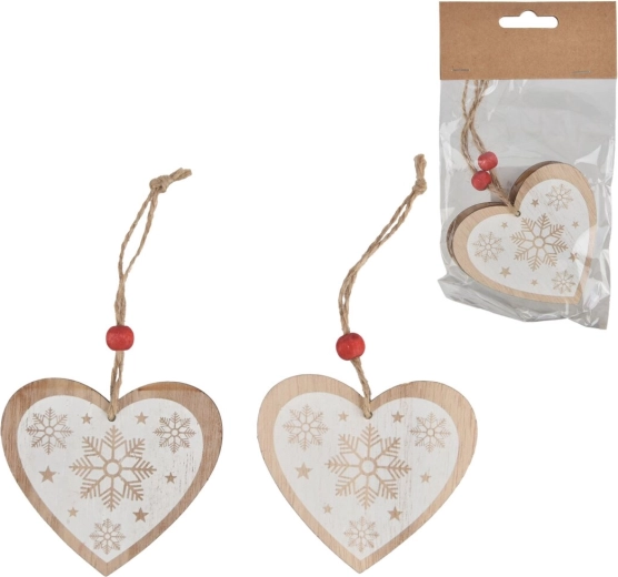 Wit houten hanghart (2 stuks)