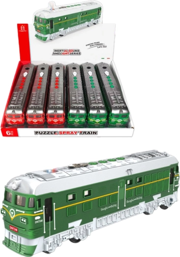 Spray train kinderspeeltrein met realistische stoom, licht, geluid en openende deuren 28 cm