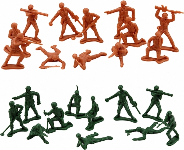 Soldaatjes in verschillende poses voor realistisch spel