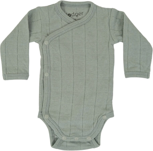 Lodger hydrofiele wikkelromper met lange mouwen tribe silt green maat 68