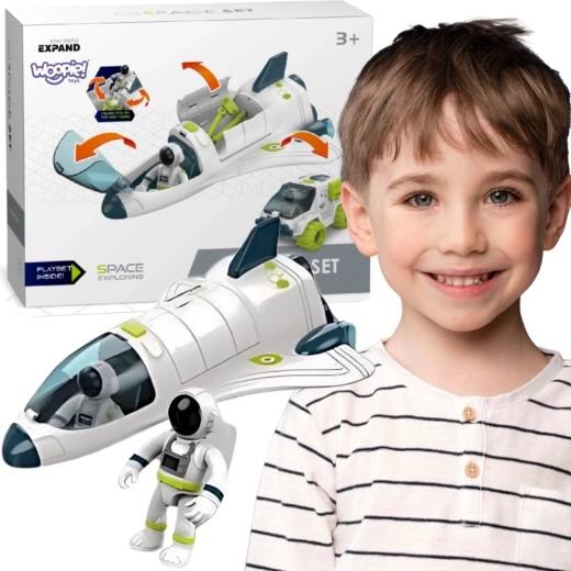 Woopie kosmische set met spaceshuttle en rover
