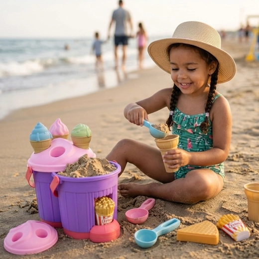 Creatief spelen op het strand en in de zandbak