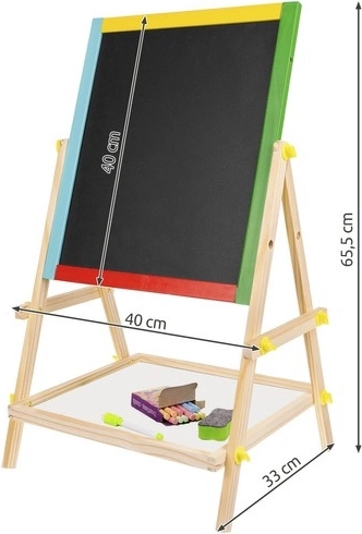 Stabiele houten standaard met opbergplankje