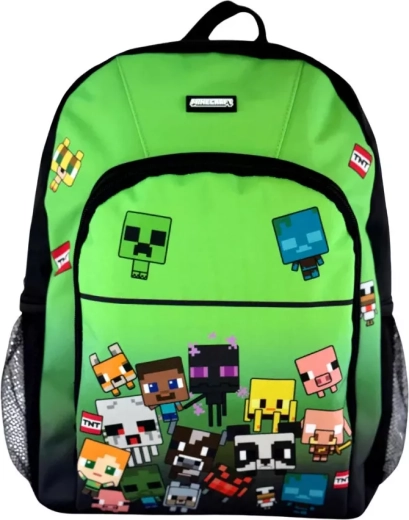 Schoolrugzak Minecraft figuurtjes 21 l zwart-groen 42 cm