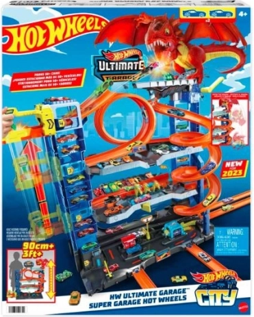 Mega Garage met Draak-aanval van Hot Wheels City