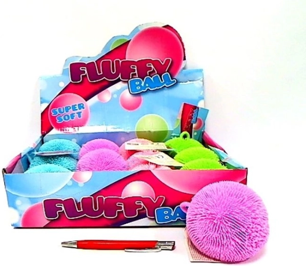 Fluffy pluche bal 9 cm