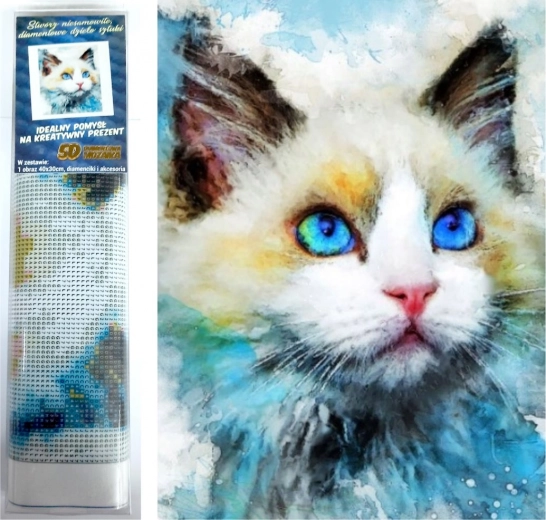 Diamant schilderen Blauw uitzicht 30x40 cm