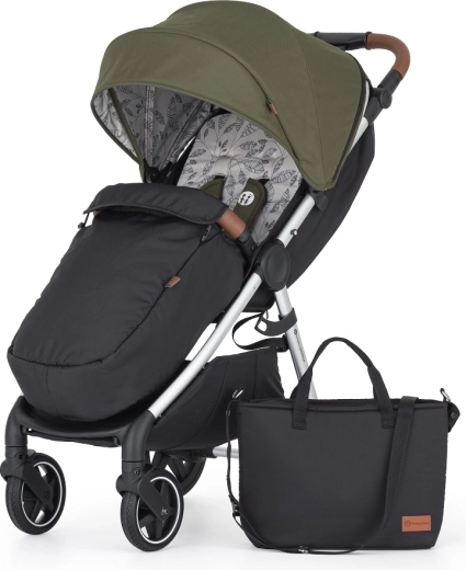 Petite&Mars sportieve kinderwagen Royal3 zilver Mature Olive