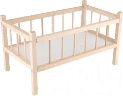 Houten poppenbedje