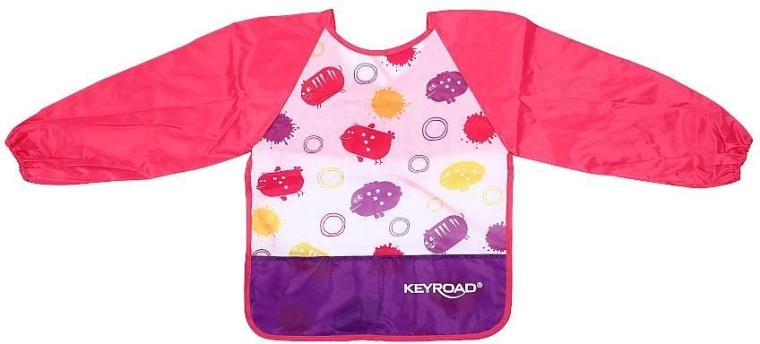 Schort voor beeldende vorming met mouwen Keyroad, roze