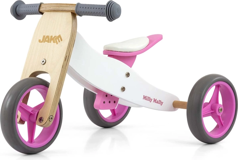 Milly Mally loopfiets en driewieler 2in1 Jake classic pink - 1 stuk