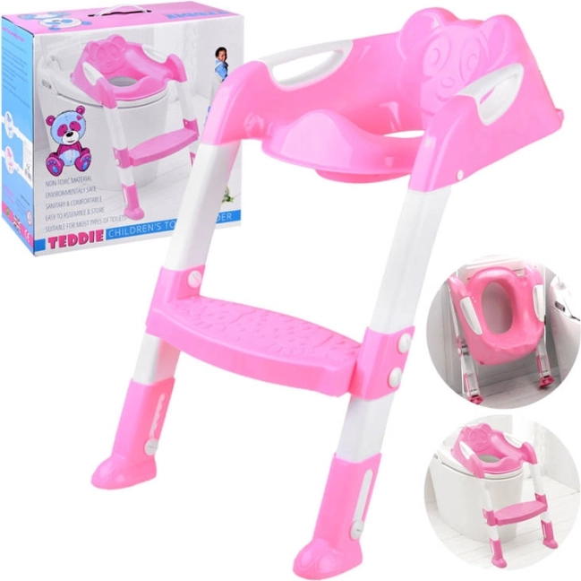 Roze Kinder Toiletzitting met Trap Panda