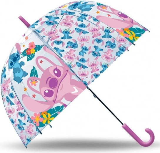 Transparante handmatige paraplu 19" STITCH voor kinderen