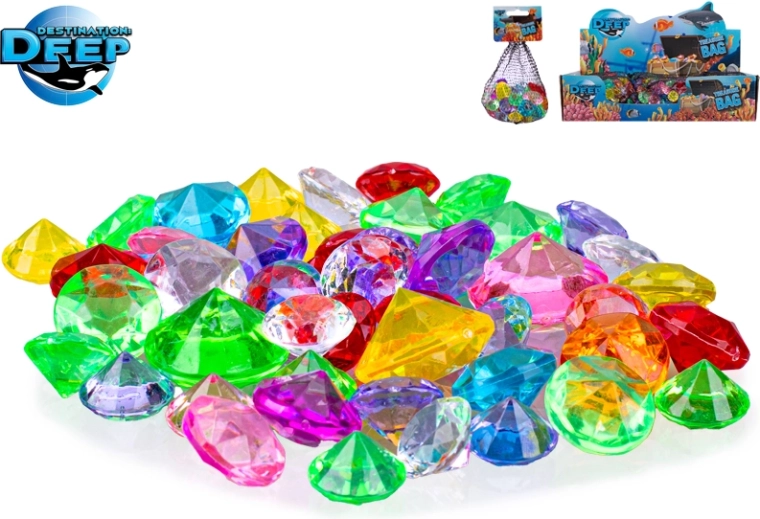 Destination Deep kleurrijke plastic edelstenen voor kinderen