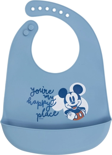 Mickey Mouse siliconen slabbetje Full of Smiles 30 cm