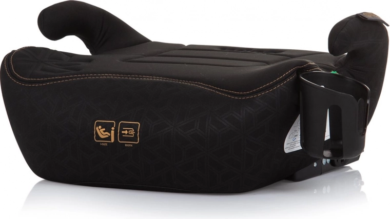 Chipolino zitverhoger Wing i-Size 125–150 cm met Isofix – Obsidiaan