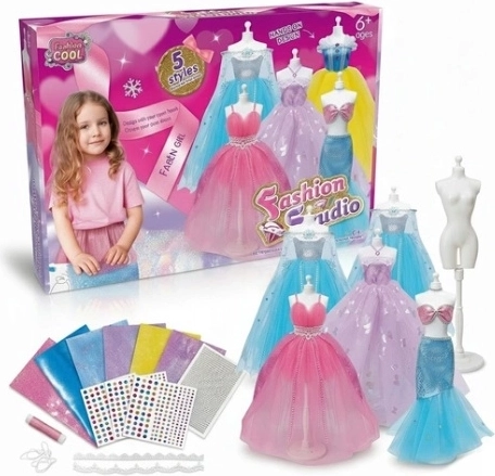 Fashion Studio creatieve set voor het ontwerpen van poppenjurken