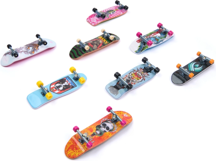 8 unieke fingerboards met iconische graphics