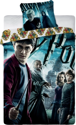 Katoenen dekbedovertrekset Harry Potter De Halfbloed Prins donker 140 × 200 cm