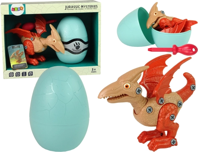 Dinosaurus Pterodactylus Eierset DIY Schroevendraaier Rood