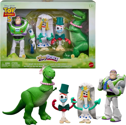 Mattel Disney Toy Story 5 PlayScale figuurset – bruiloft van Forky en Karen Beverly