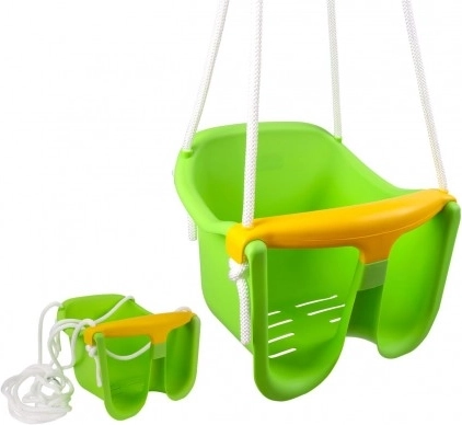 Baby kunststof kinderswing met veiligheidsbeugel – Groen