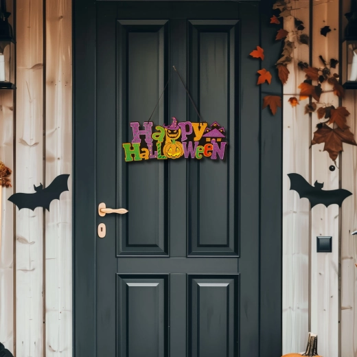 Hangende Halloween-decoratie Happy Halloween 42,5 × 18 cm