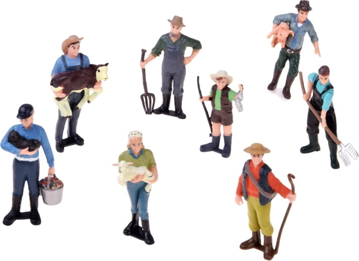 8 verschillende figuurtjes voor een levendige boerderij