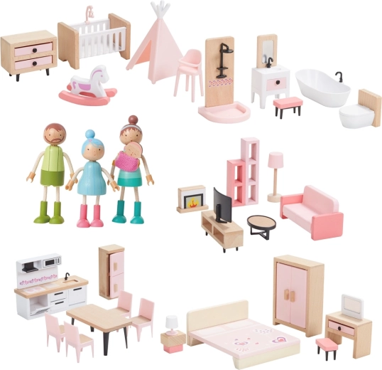 2Kids Toys meubelset met familie 5-in-1