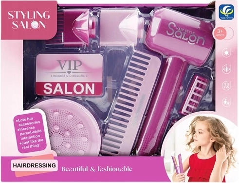 Kinderkapperssalon met föhn