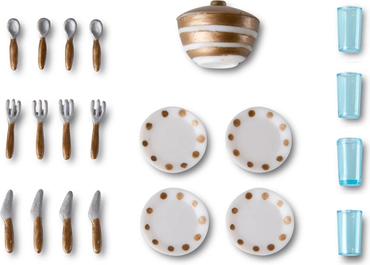 Lundby eetservies voor poppenhuis