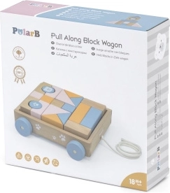 Houten VIGA PolarB trekkar met blokken 21 stuks