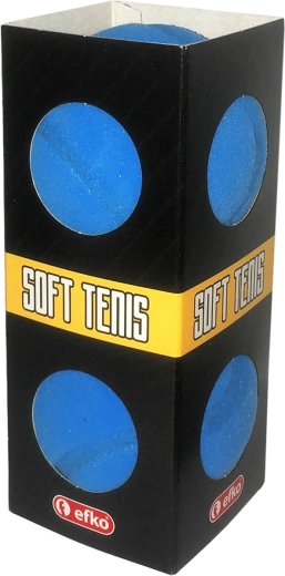 EFKO schuimballetjes voor softtennis blauw 6,5 cm - 2 stuks