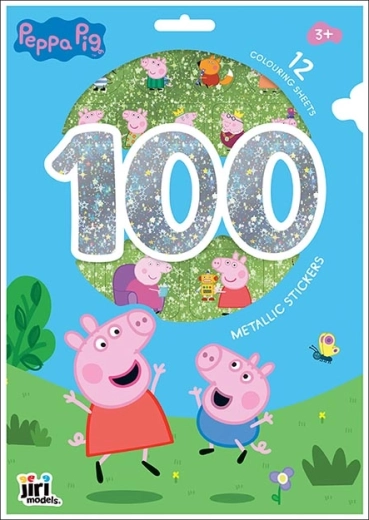 Peppa Pig: kleurset met 100 metallic stickers