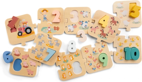 Puzzel Leren Cijfers Boerderij