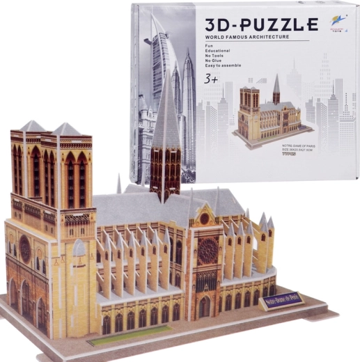 3D-puzzel kathedraal Notre‑Dame, 77 stukjes