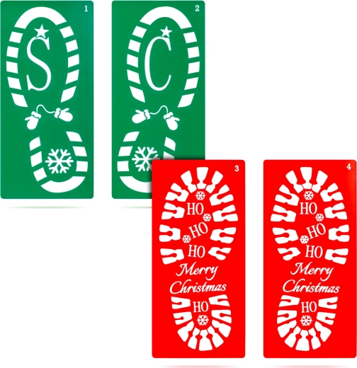 Vier vrolijke kerstmotieven