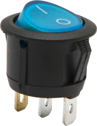 Ronde tuimelschakelaar met blauwe verlichting
