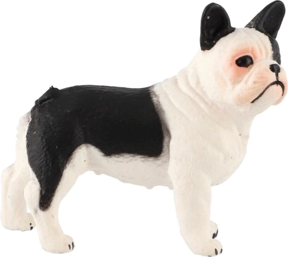 Gedetailleerde miniatuur van een Franse buldog
