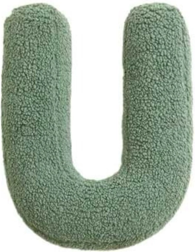Mealini pluchen letter U groen - 1 stuk