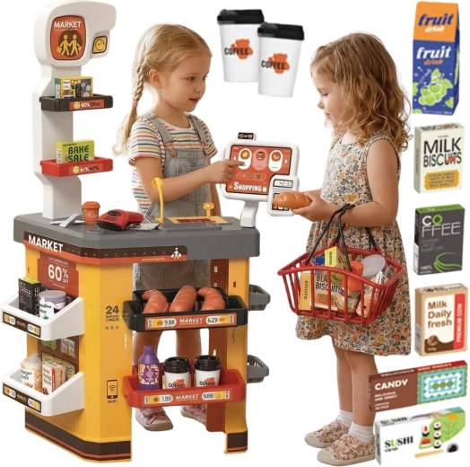 Woopie interactieve kindersupermarkt met kassa en accessoires
