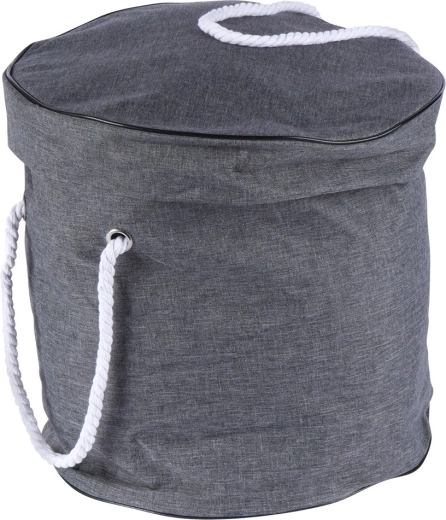 Draagbare mand met deksel en koordhandvatten