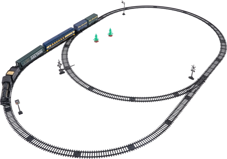 Uitgestrekte treinbaan