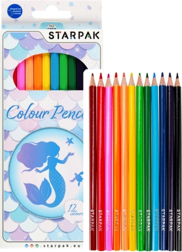 Kleurpotloden zeemeermin – set van 12 kleuren